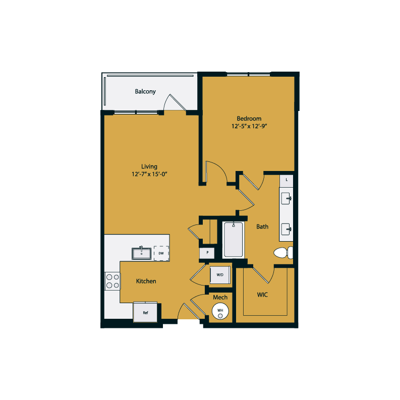 Floor plan layout diagram for A2-4